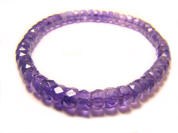 BAMXRE0609X Amethyst Wheel Shape 4x6mm Cut Bracelet