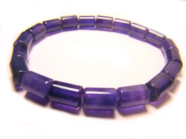 BAMX8S0510X Amethyst Cylinder Shape 7x9mm Bracelet