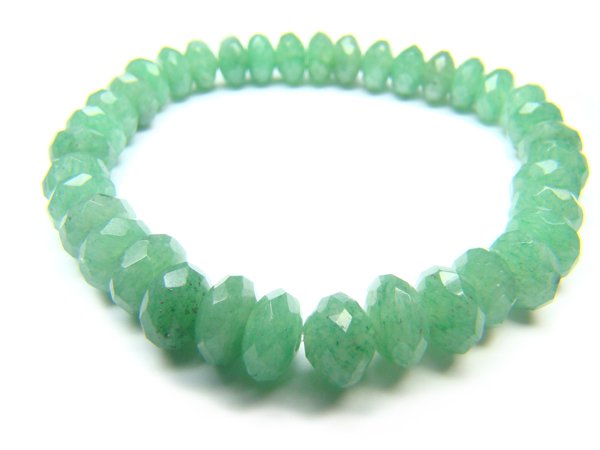 BAVXWH0508X Aventurine Donut Shape 4x8mm Cut Bracelet