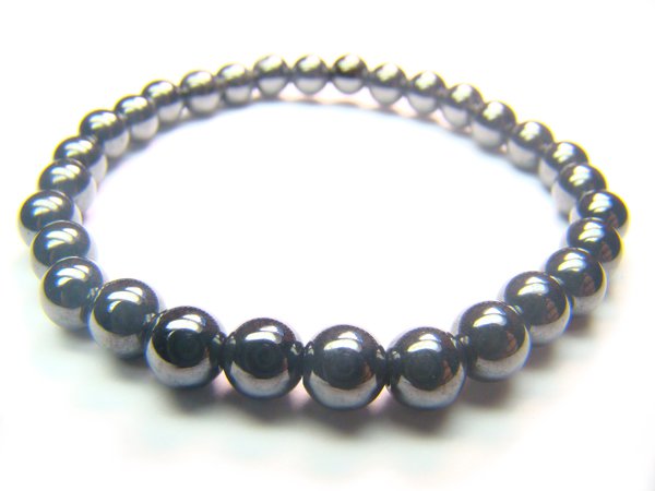BHEXRS0800X Hematite Round Shape 6mm Bracelet