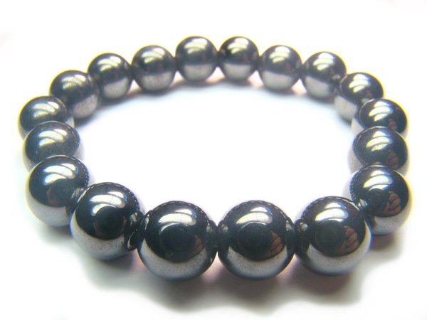 BHEXRE0508X Hematite Round Shape 10mm Bracelet