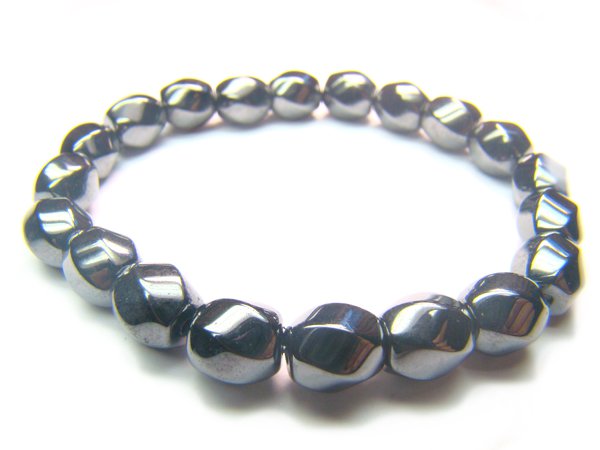 BHEXSS0812X Hematite S-Shape 8mm Bracelet