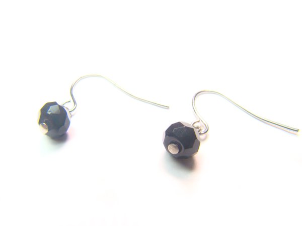 EONXDO0308X Onyx Donut Shape 4x6mm Cut Earrings