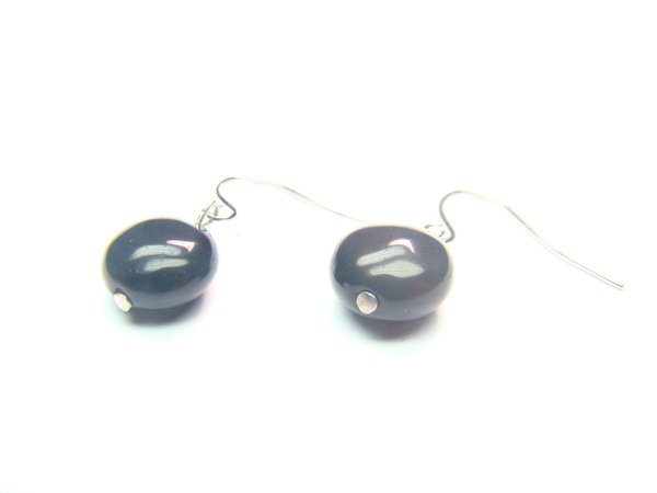 EOBXSP1200X Obsidian Spere Shape 10mm Earrings