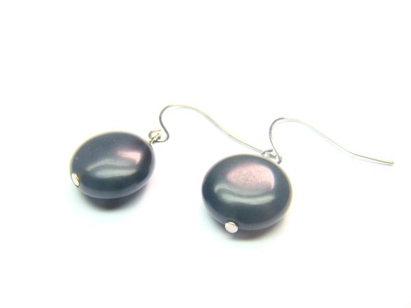 EOBXHS1000X Obsidian Spere Shape 12mm Earrings