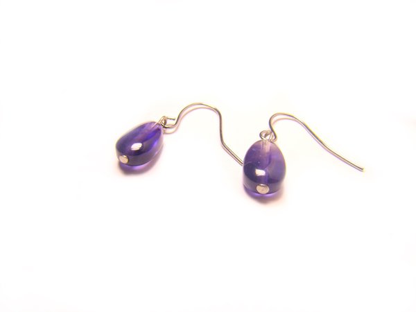 EAMXHS0800X Amethyst Pear Shape 7x10mm Earrings