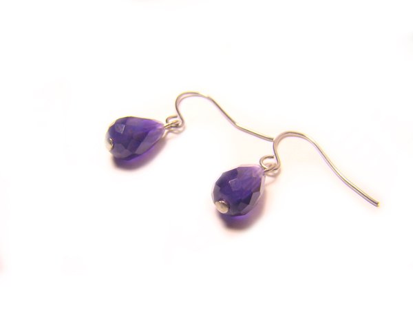 EAMXDM0608X Amethyst Broilet Shape 6x9mm Cut Earrings