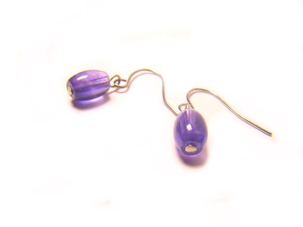 EAMXCY0709X Amethyst Rice Shape 6x9mm Earrings