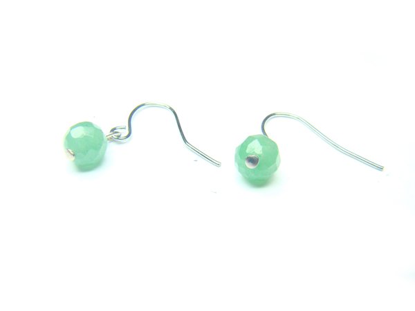 EAVXRS0800C Aventurine Round Shape 6mm Cut Earrings