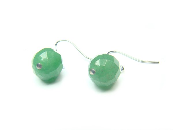 EAVDRS0600X Aventurine Round Shape 10mm Cut Earrings