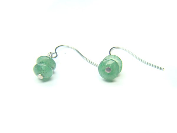 EAVXDO0408X Aventurine Donut Shape 3x6mm Earrings