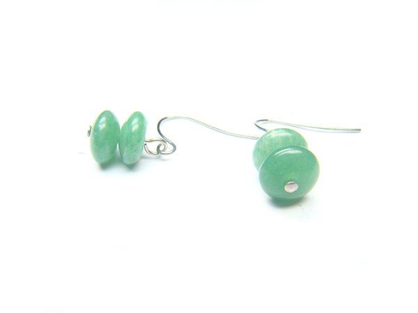 EAVXDO0408C Aventurine Donut Shape 4x8mm Earrings