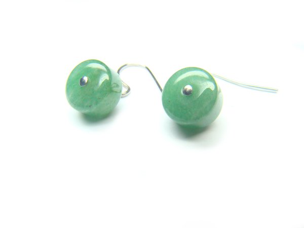 EAVXWH0608C Aventurine Wheel Shape 6x10mm Earrings