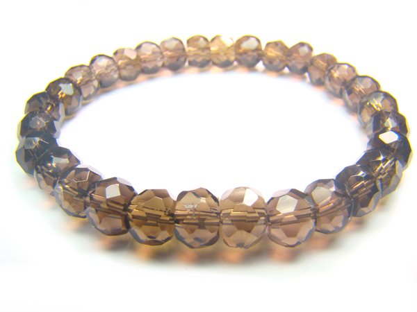 BSQXHS1000X Smoky Quartz Wheel Shape 5.5x7.5mm Cut Bracelet