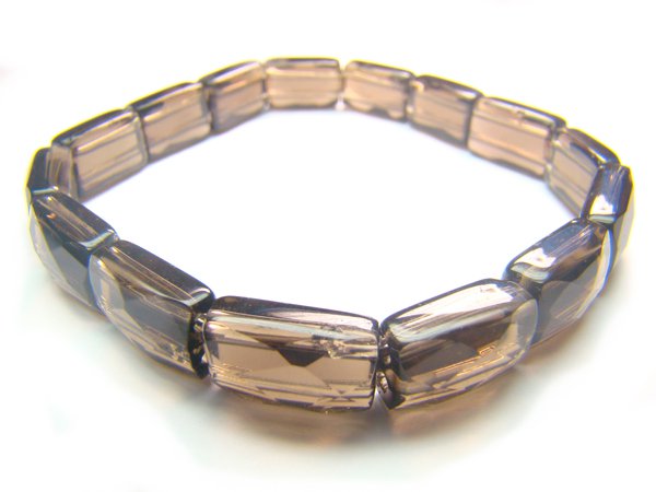 BSFXRS0600X Smoky Quartz Rectangular Shape 8x12mm Cut Bracelet