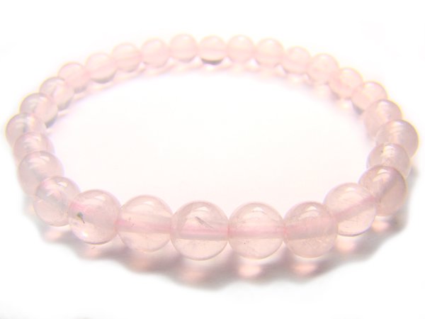 BRQXRS0800X Rose Quartz Round Shape 6mm Bracelet