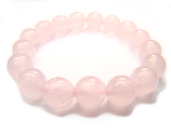 BRQXRS0600C Rose Quartz Round Shape 10mm Bracelet