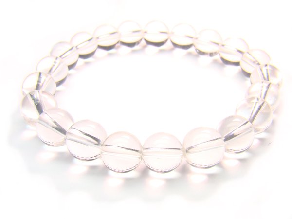 BRCXRS1000X Clear Quartz Round Shape 8mm Bracelet