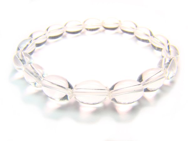 BRCXHS1000X Clear Quartz Rice Shape 7x10mm Bracelet