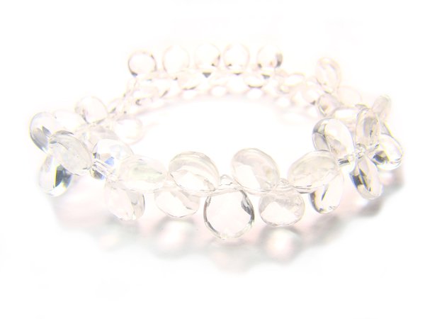 ESQXRS0800X Clear QuartzPear Shape 6x8mm Cut Bracelet