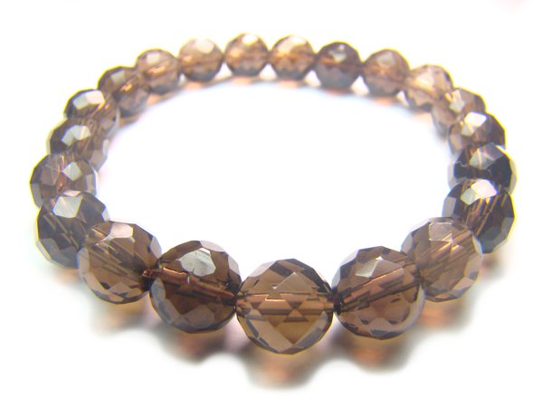 ESQXDO036C Smoky Quartz Round Shape 6mm Cut Earrings