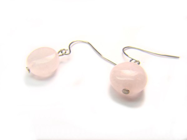 ERQXSP1000C Rose Quartz Spere Shape 9.5mm Earrings