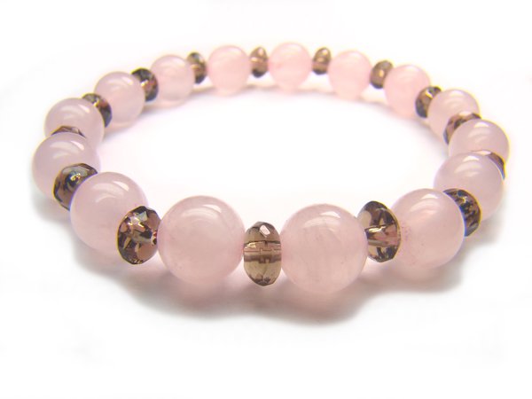 BB26 Rose Quartz Smoky Quartz Clear Quartz Bracelet 3