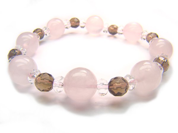 BB33 Rose Quartz Smoky Quartz Clear Quartz Bracelet 4