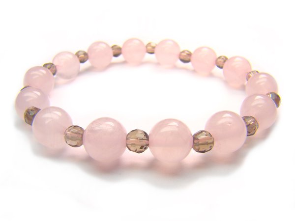 BB38 Rose Quartz Smoky Quartz Clear Quartz Bracelet 5