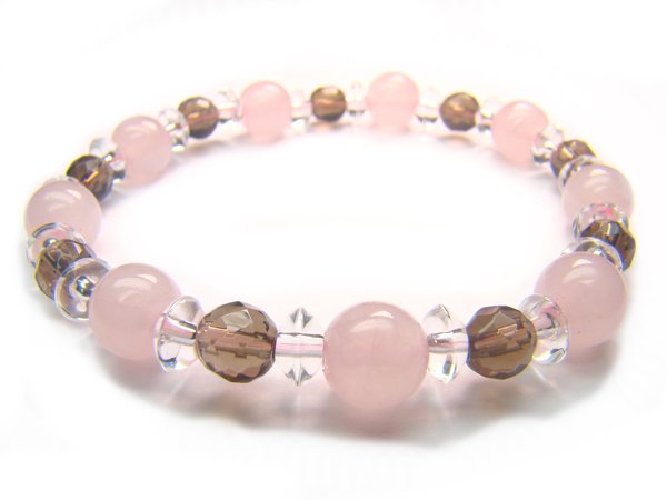 BB11 Rose Quartz Smoky Quartz Clear Quartz Bracelet 6