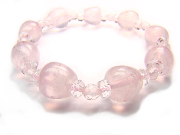BB19 Rose Quartz Clear Quartz Bracelet 2