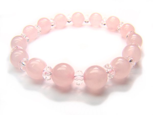 BB23 Rose Quartz Clear Quartz Bracelet 3