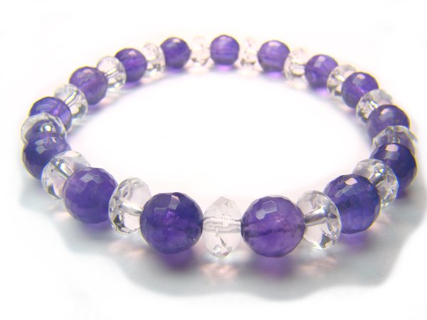 BB27 Amethyst Clear Quartz Bracelet 2