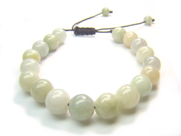 BB0006CA Chinese Jade Round Shape 8mm Bracelet