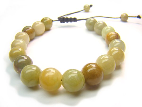 BB0007C Chinese Jade Round Shape 8mm Bracelet