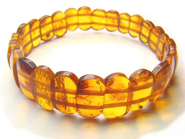 BA9068 Amber Rectangular Shape 11x7mm Bracelet