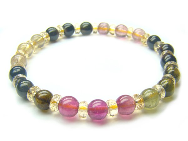 BA6357 Tourmaline Mix Shape Bracelet