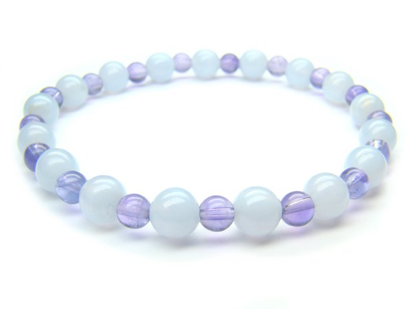 BB84 Blue Lace Agate Amethyst Bracelet 2