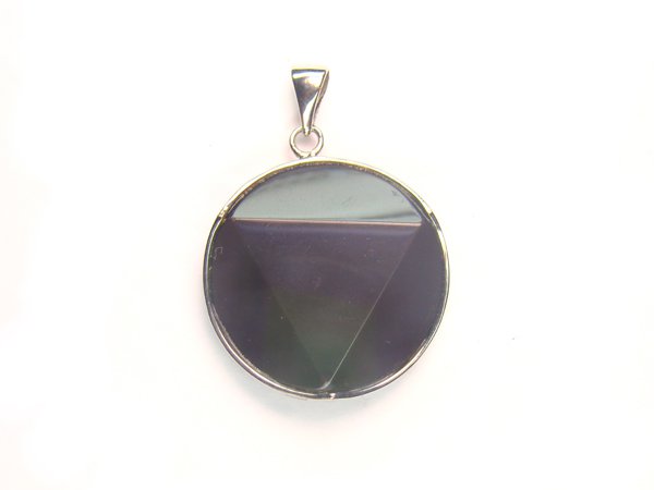 PA1596 Obsidian Star of David 28mm Pendant