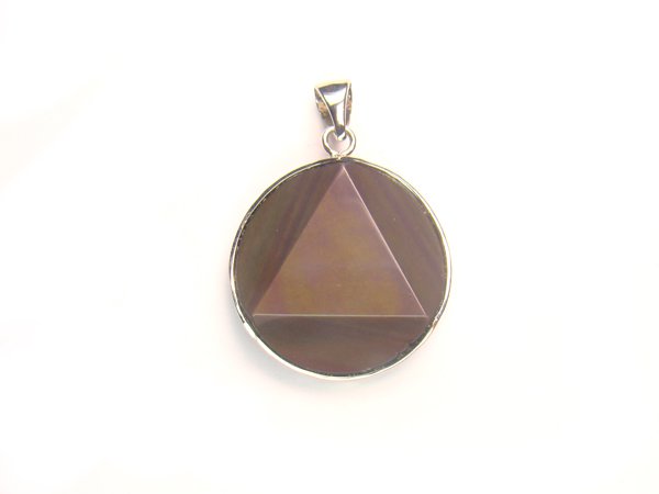 PA0364 Obsidian Star of David 25mm Pendant