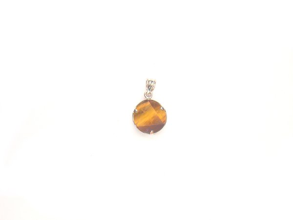 PA0522 Tiger Eye Star of David 10mm Pendant