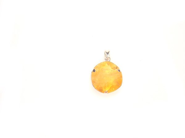 PA0604 Citrine Star of David 15mm Pendant