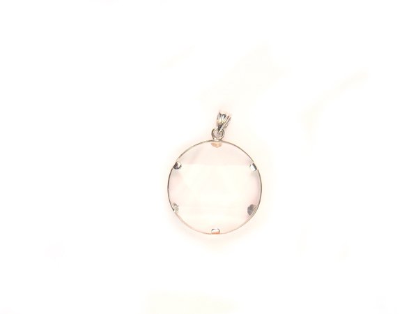 PA0361 Clear Quartz Star of David 20mm Pendant