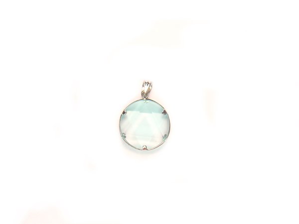 PA0236 Blue Obsidian Star of David 15mm Pendant