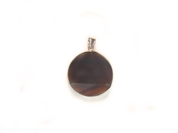 AA209F Smoky Quartz Star of David 20mm Pendant