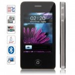 iqhonc NO.4 Quad Band Dual Cards with Java FM Touch Screen Cell Phone (Black)