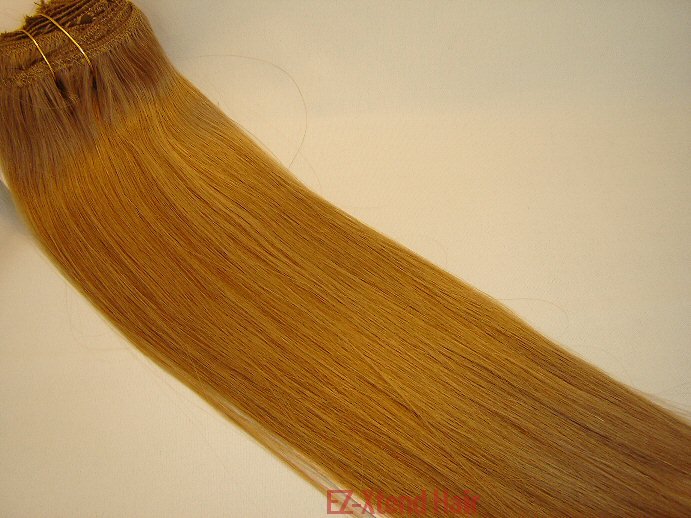 100% Remy human hair clip on (Yaki straight(18" #14)
