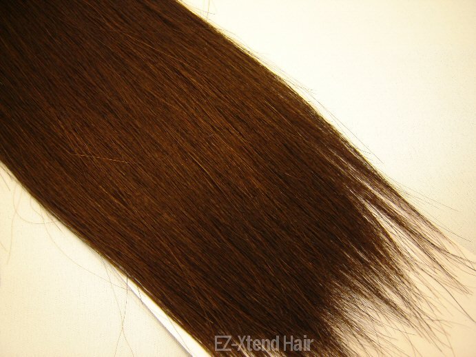 100% Remy human hair clip on (Yaki straight(18" #1b)