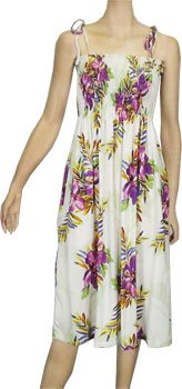 Spaghetti Dresses- Olive Hibiscuc
