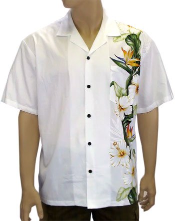 Men's Border Shirt- Island Flower 2XL